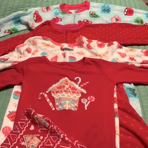 4 Sets 5t Girls Holiday Pajamas